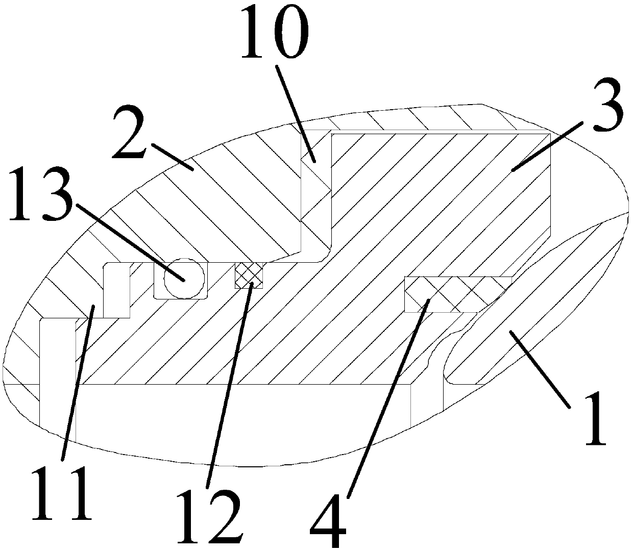 A sealing structure for sealing valve