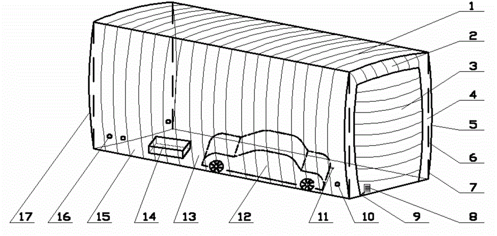 Inflatable electric car insulation shed