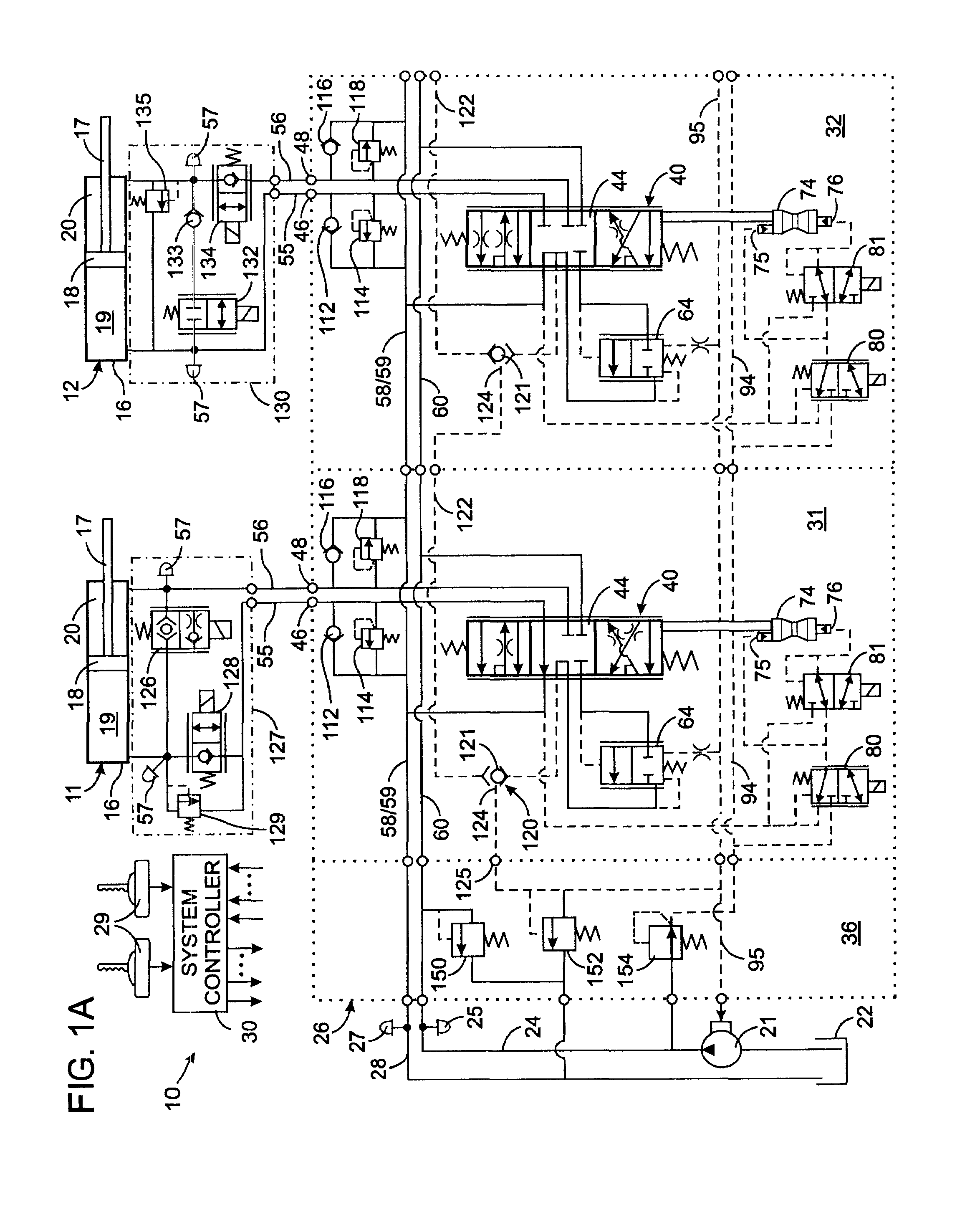 Hydraulic valve assembly with a pressure compensated directional spool valve and a regeneration shunt valve