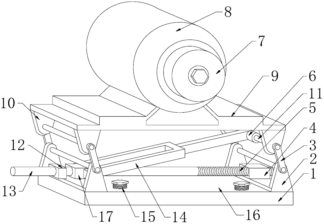 Large motor belt tensioning device