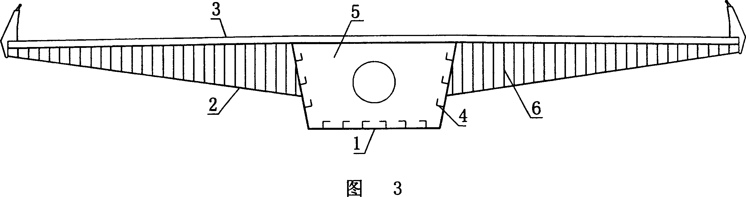 Steel-concrete combination backbone beam with big cantilever corrugated steel web overhanging beam