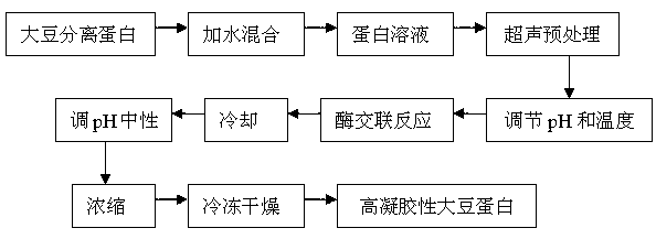 Preparation method of high-gelation soybean protein