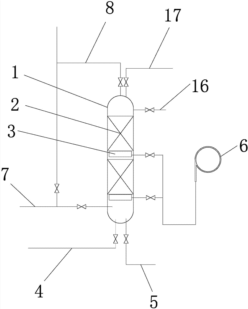 Washing device and washing method for fillers of biological desulfurization tower