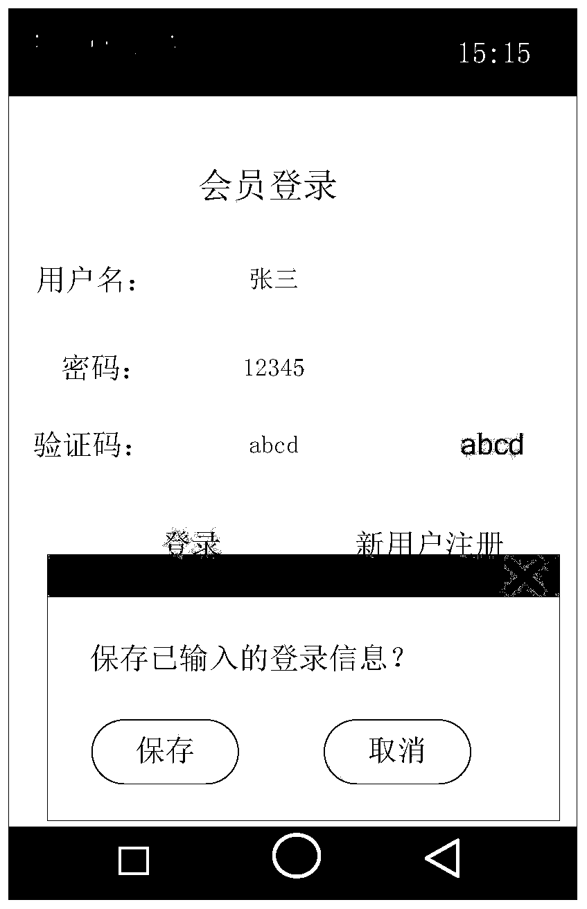 Login information input method, login information storage method and related devices