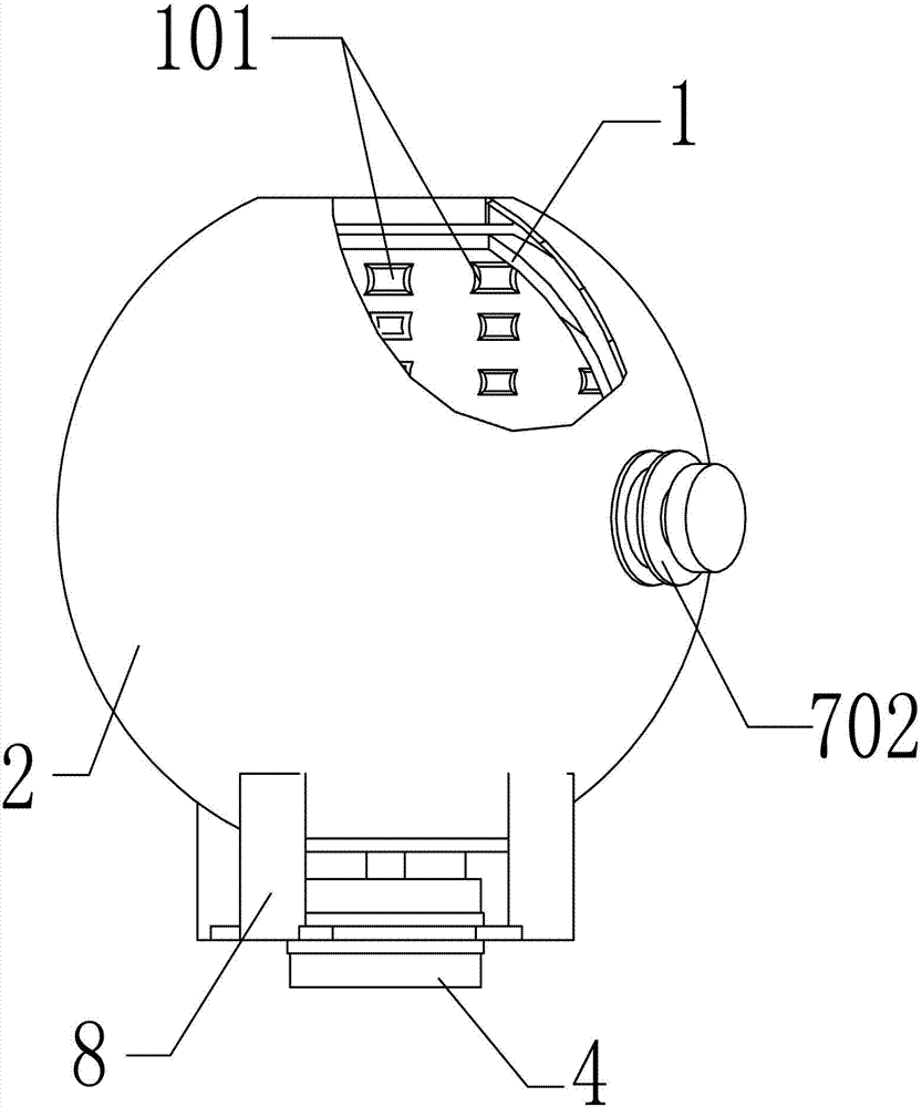 Two-degree-of-freedom spherical barrel washer