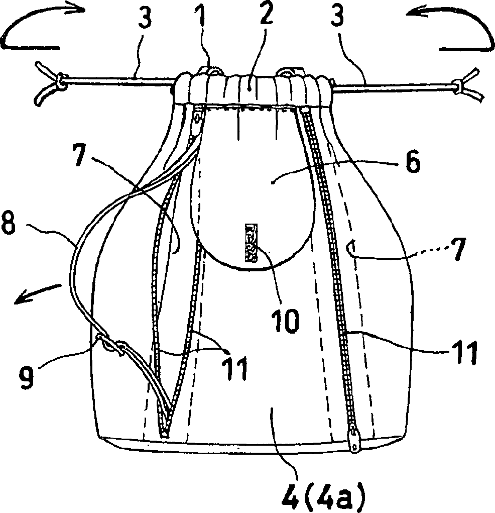 Bag with pocket for containing shoulder belt