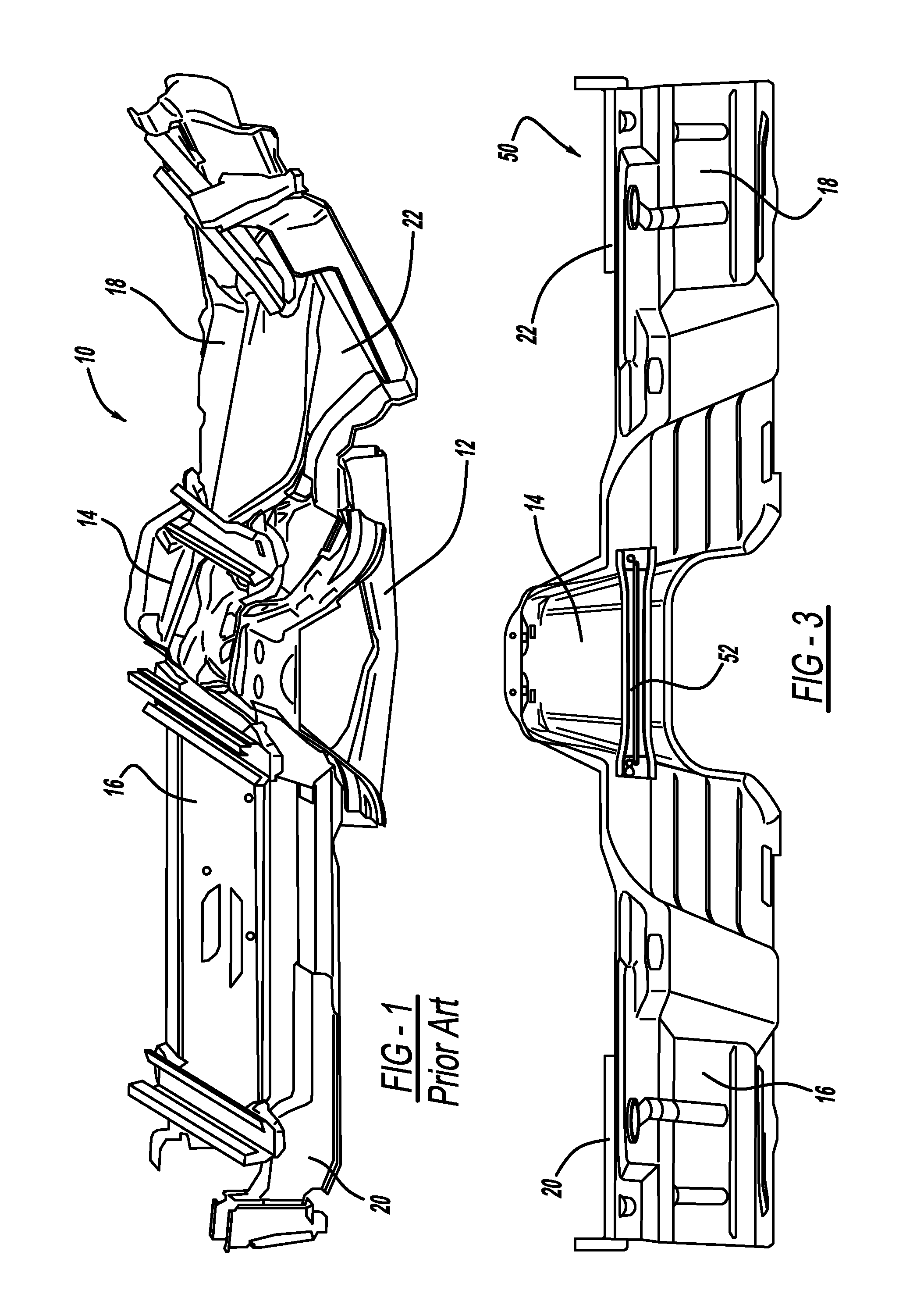 Releasable tunnel brace for a vehicle