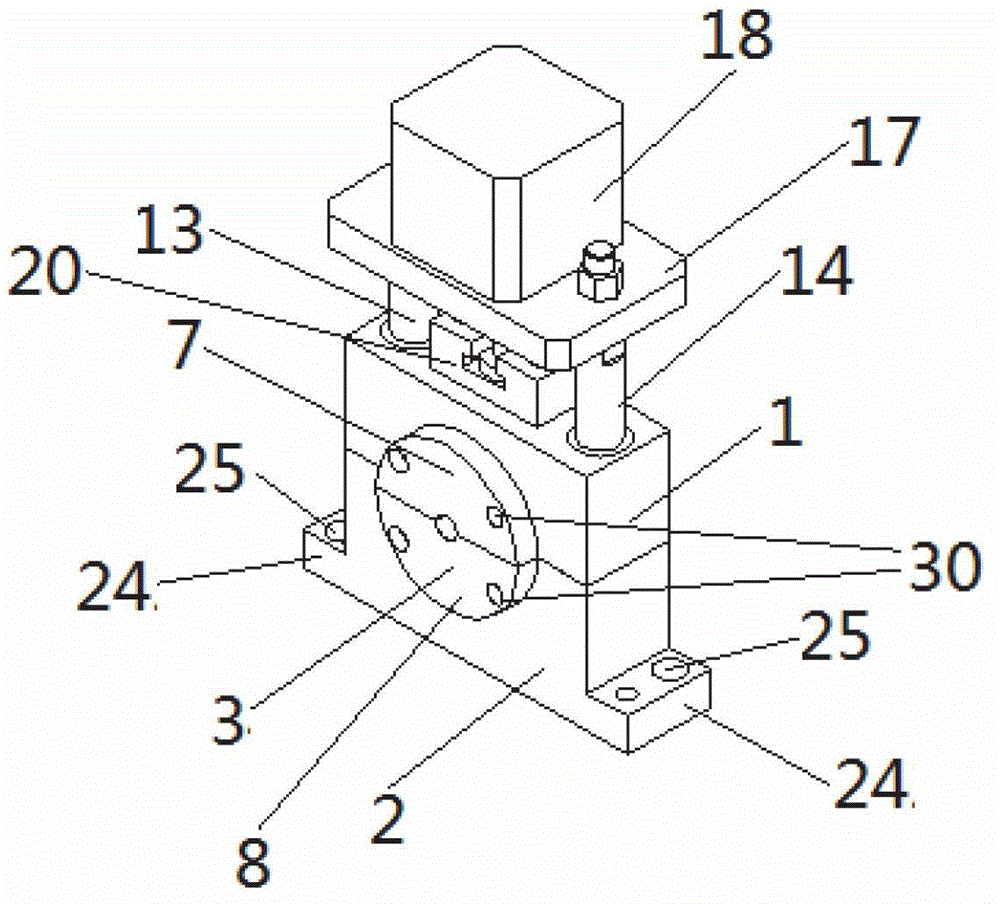A fixture for chamfering the end of a steel pipe
