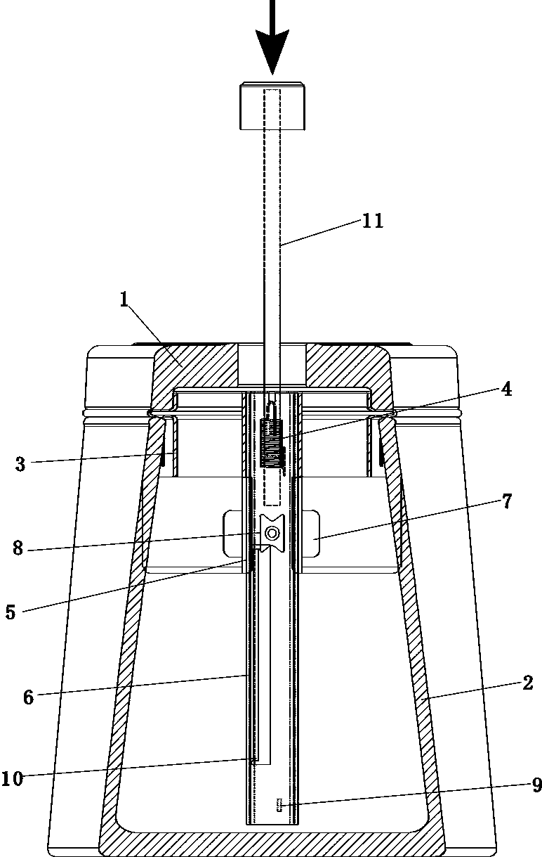 Lifting mechanism and tea making pot comprising same