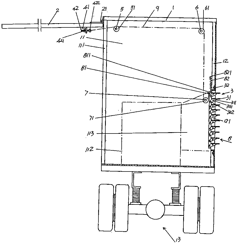 Linkage-type shutter structure for fire-fighting truck
