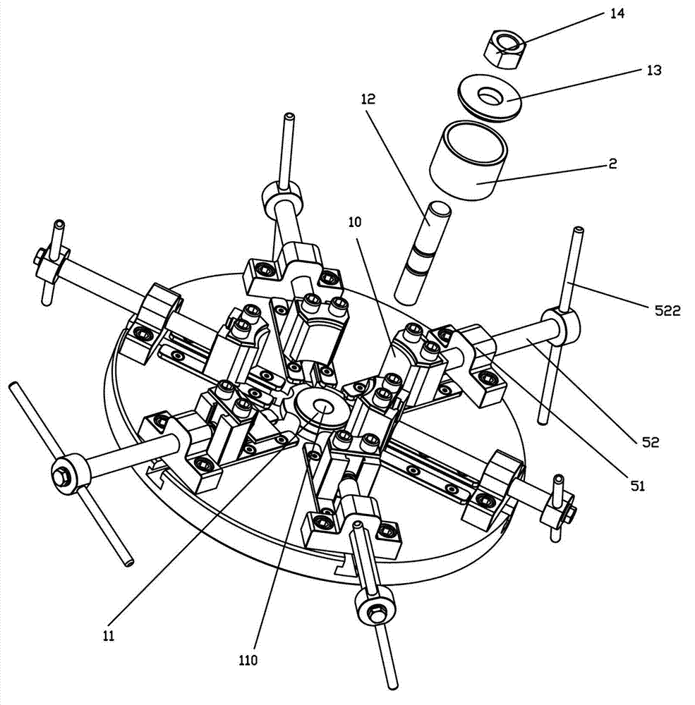 Installation mechanism of tile-shaped magnetic block of wind driven generator