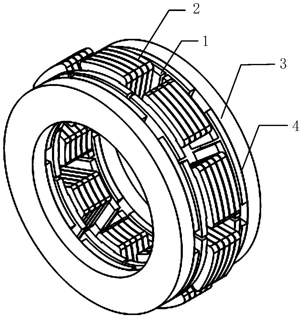Modeling method of axial permanent magnetic motor equivalent magnetic circuit model