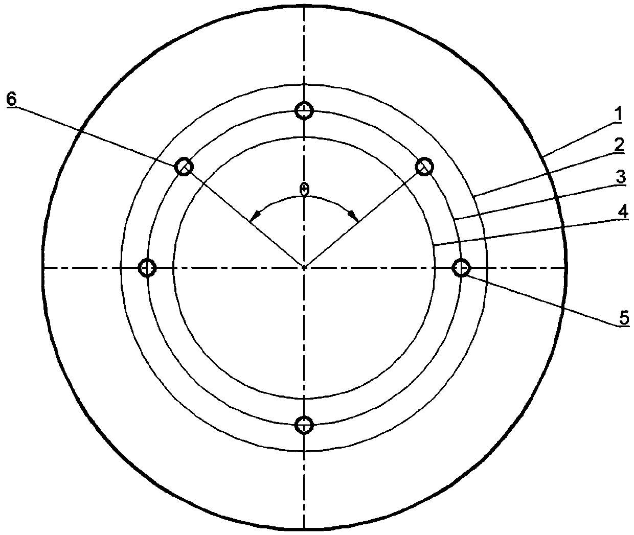 Four-hole circulating bottom argon blowing method for rapidly mixing molten steel