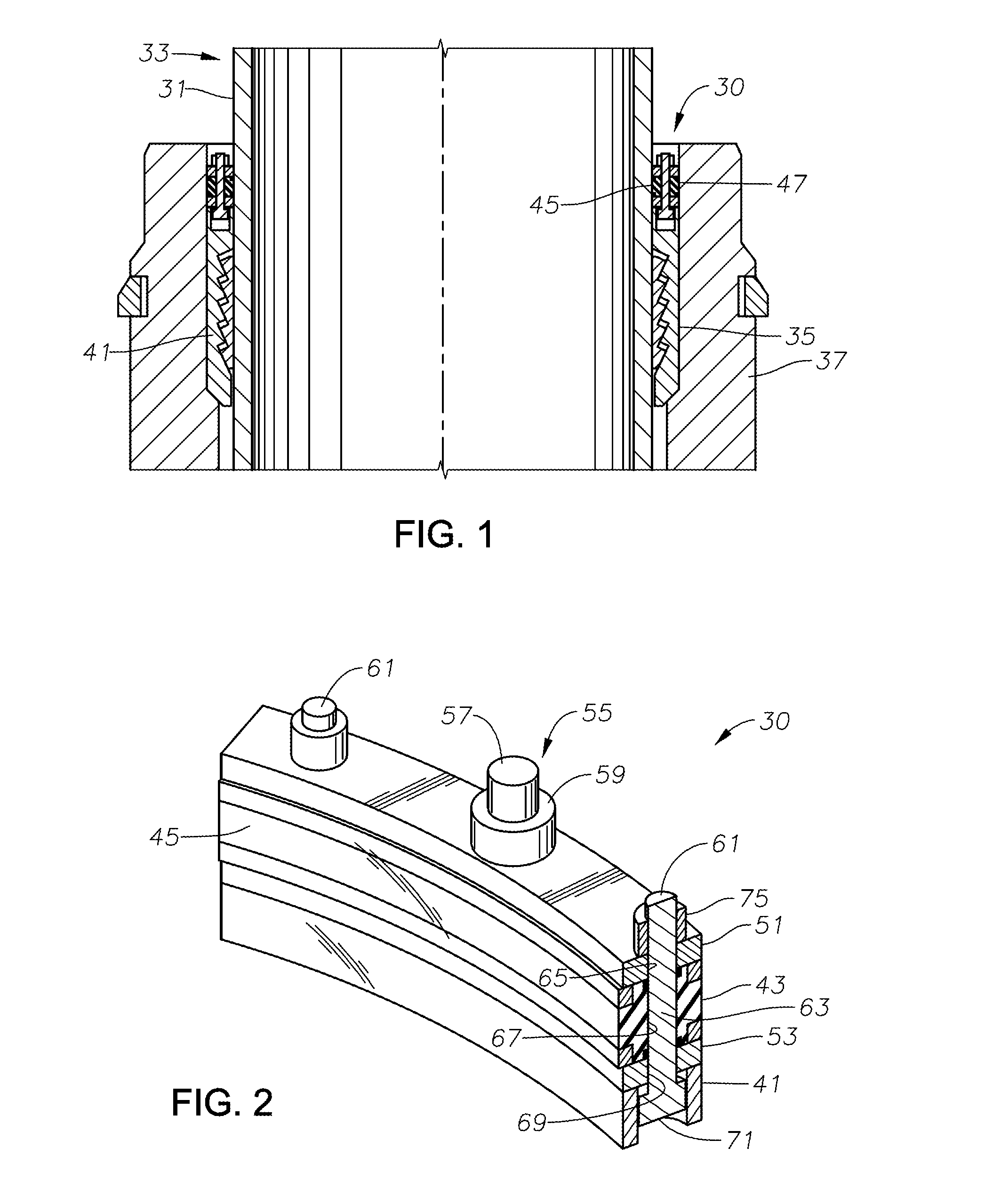Shrinkage compensated seal assembly and related methods