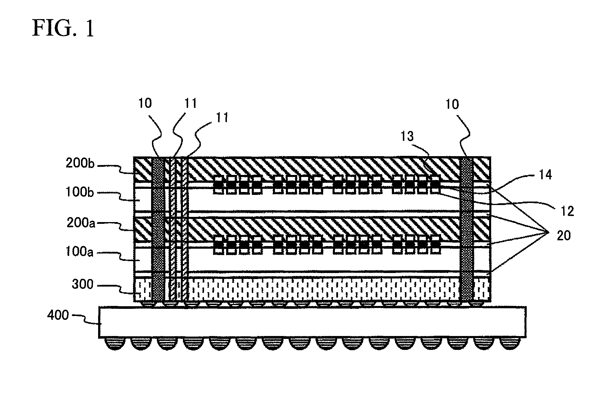 Semiconductor device with stacked memory and processor LSIs