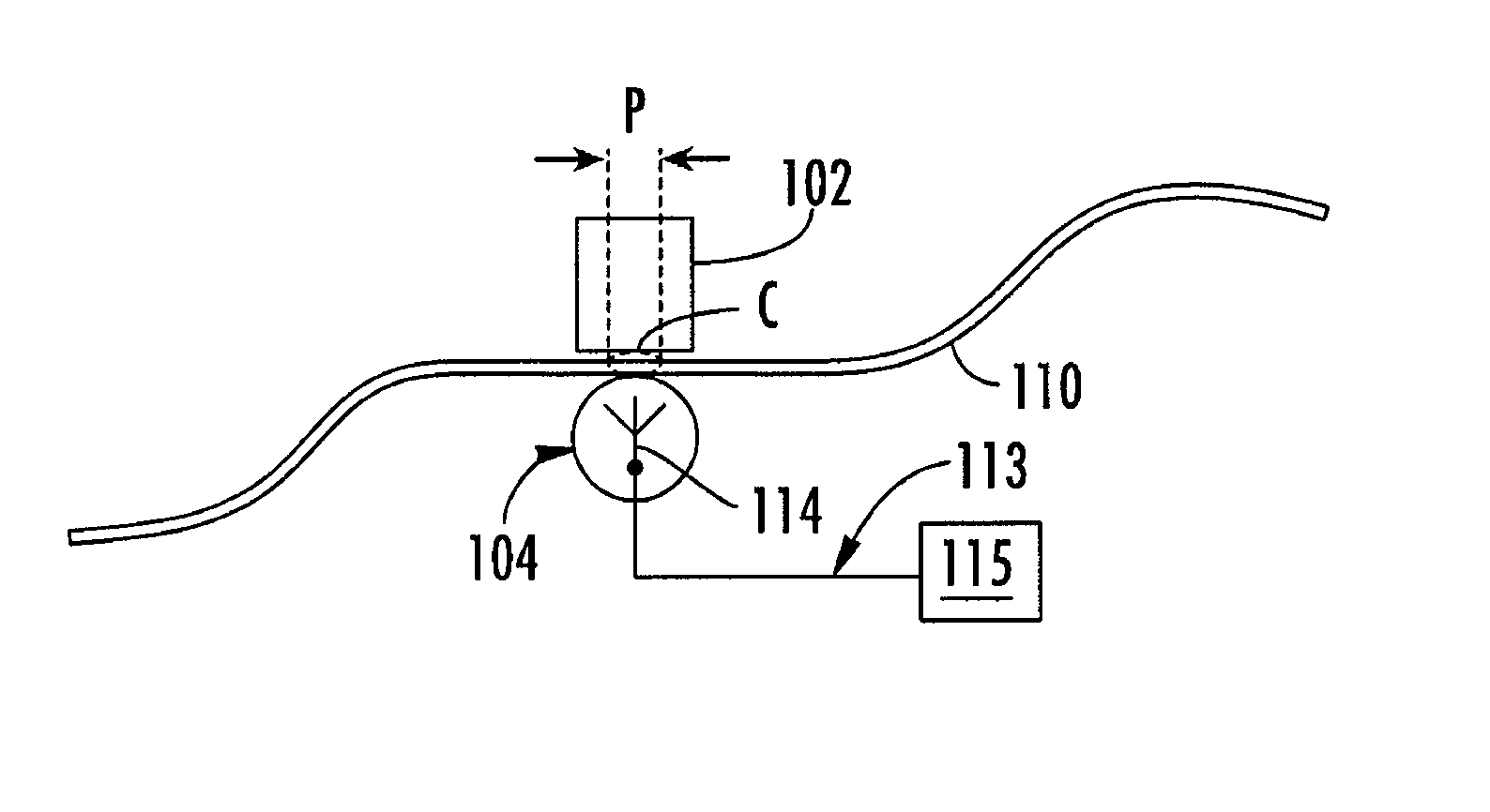 Platen incorporating an RFID coupling device