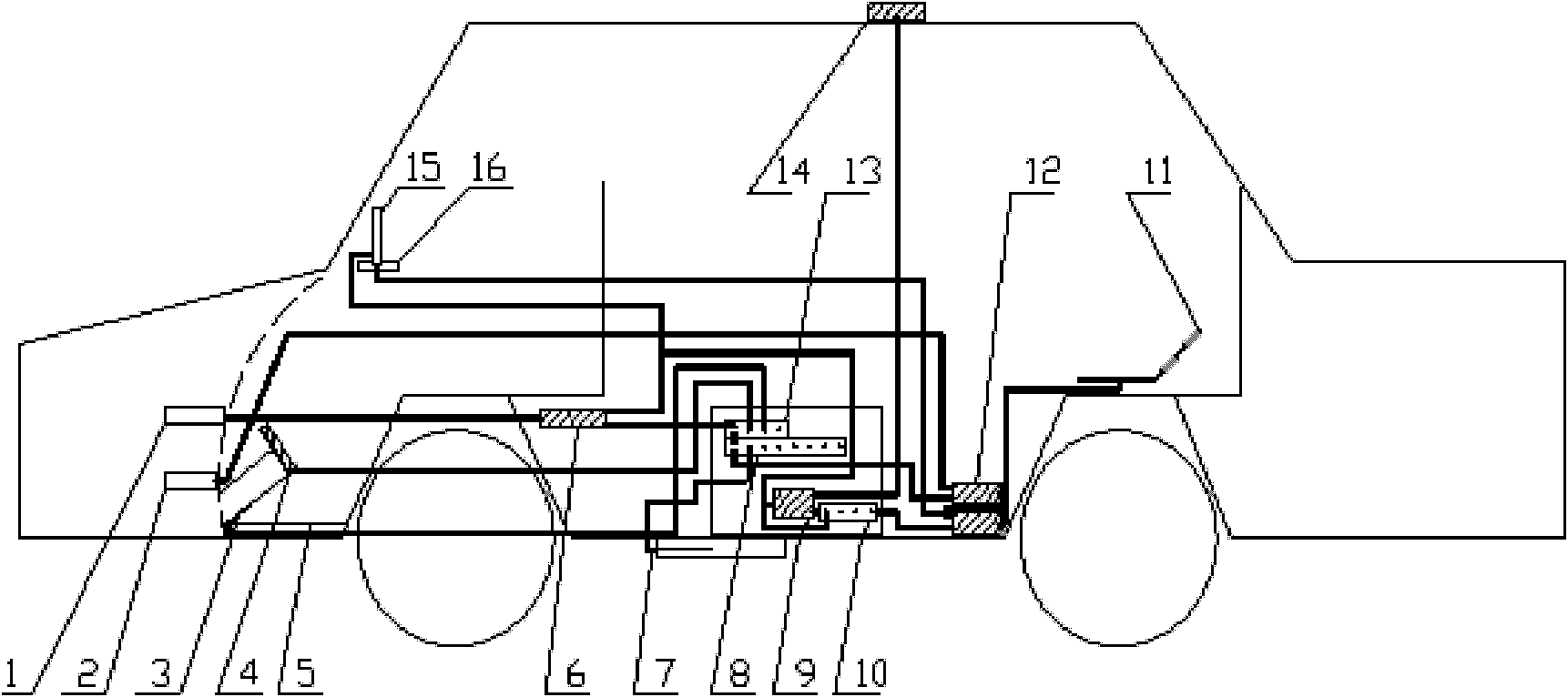 Data acquisition system for emission parameter of moving vehicle