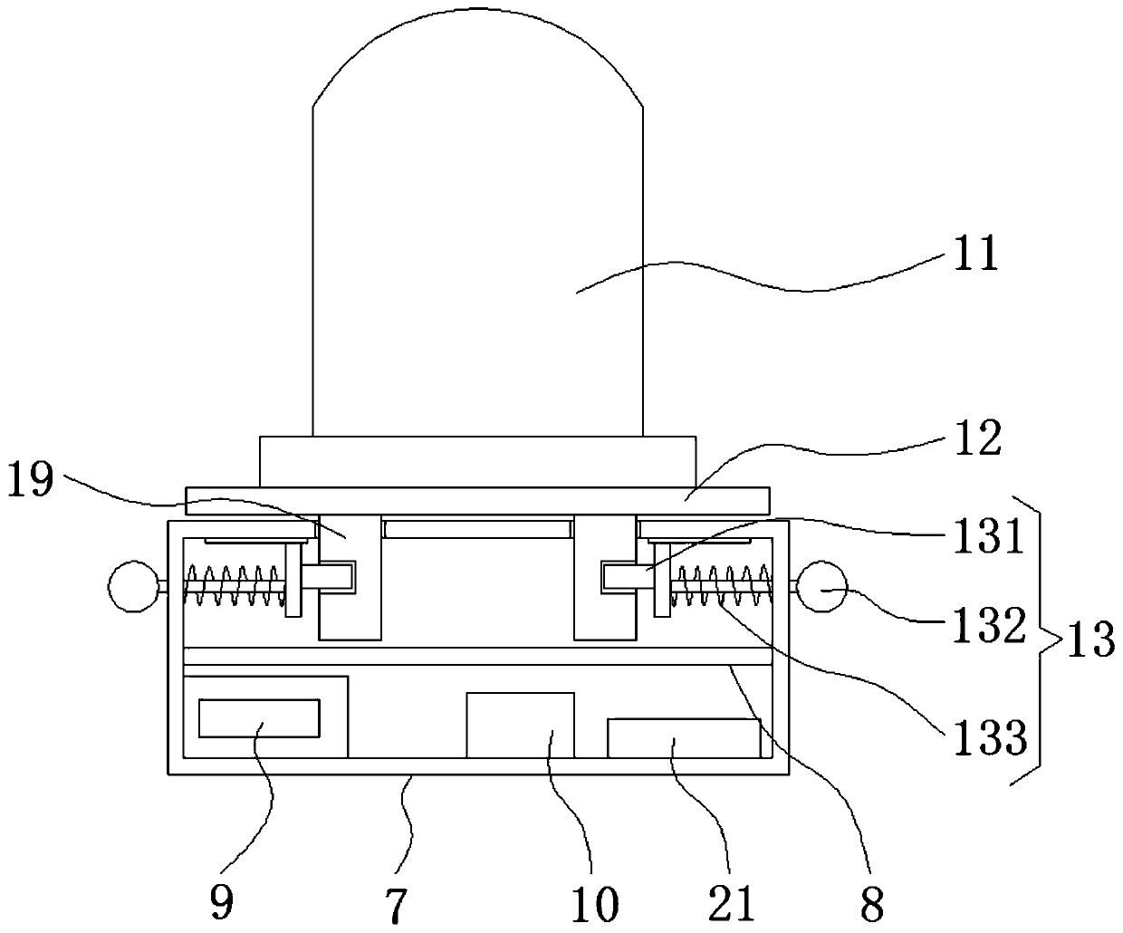 Beacon lamp with bird repelling assembly