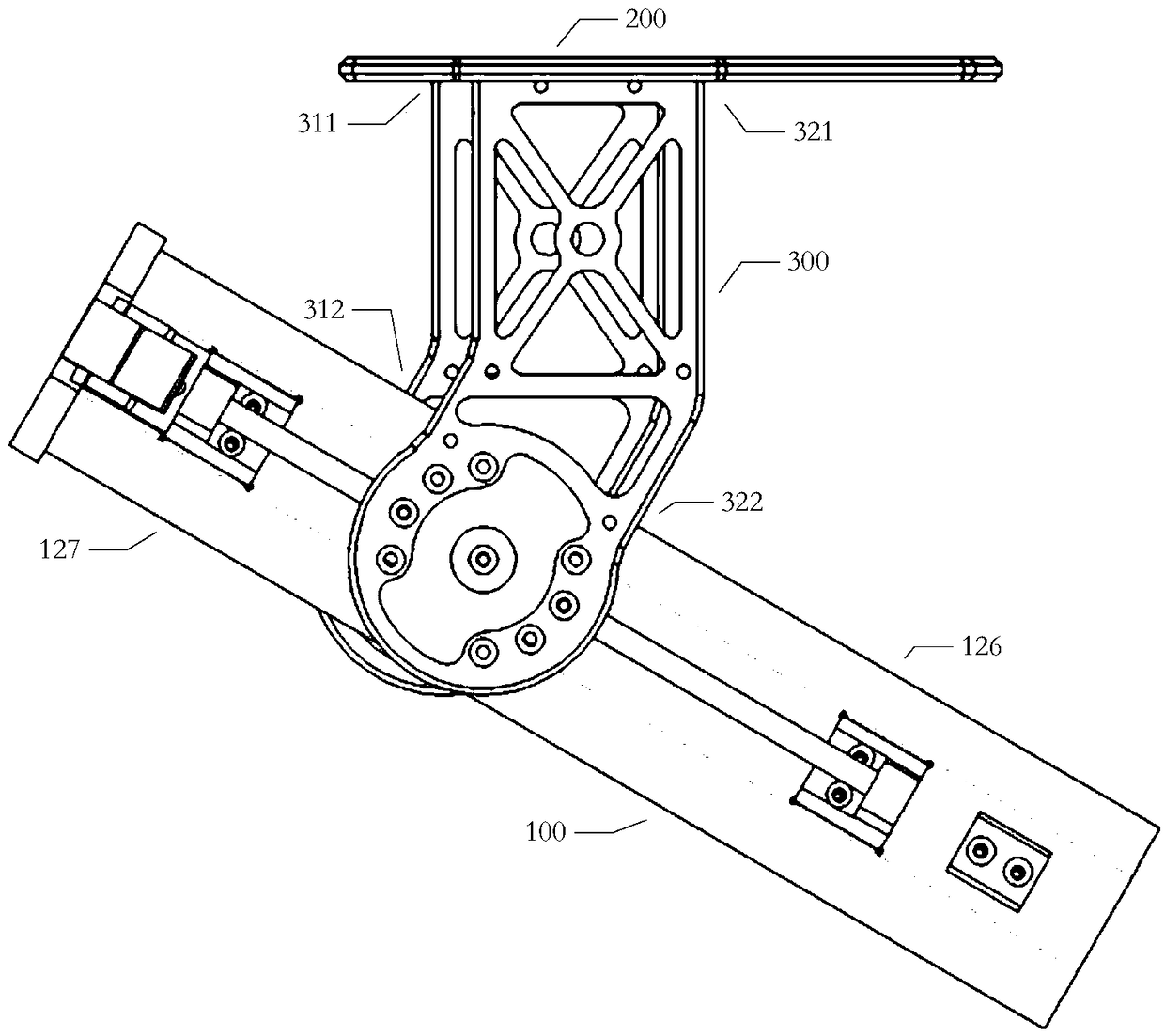 Power bearing structure for an unmanned aerial vehicle