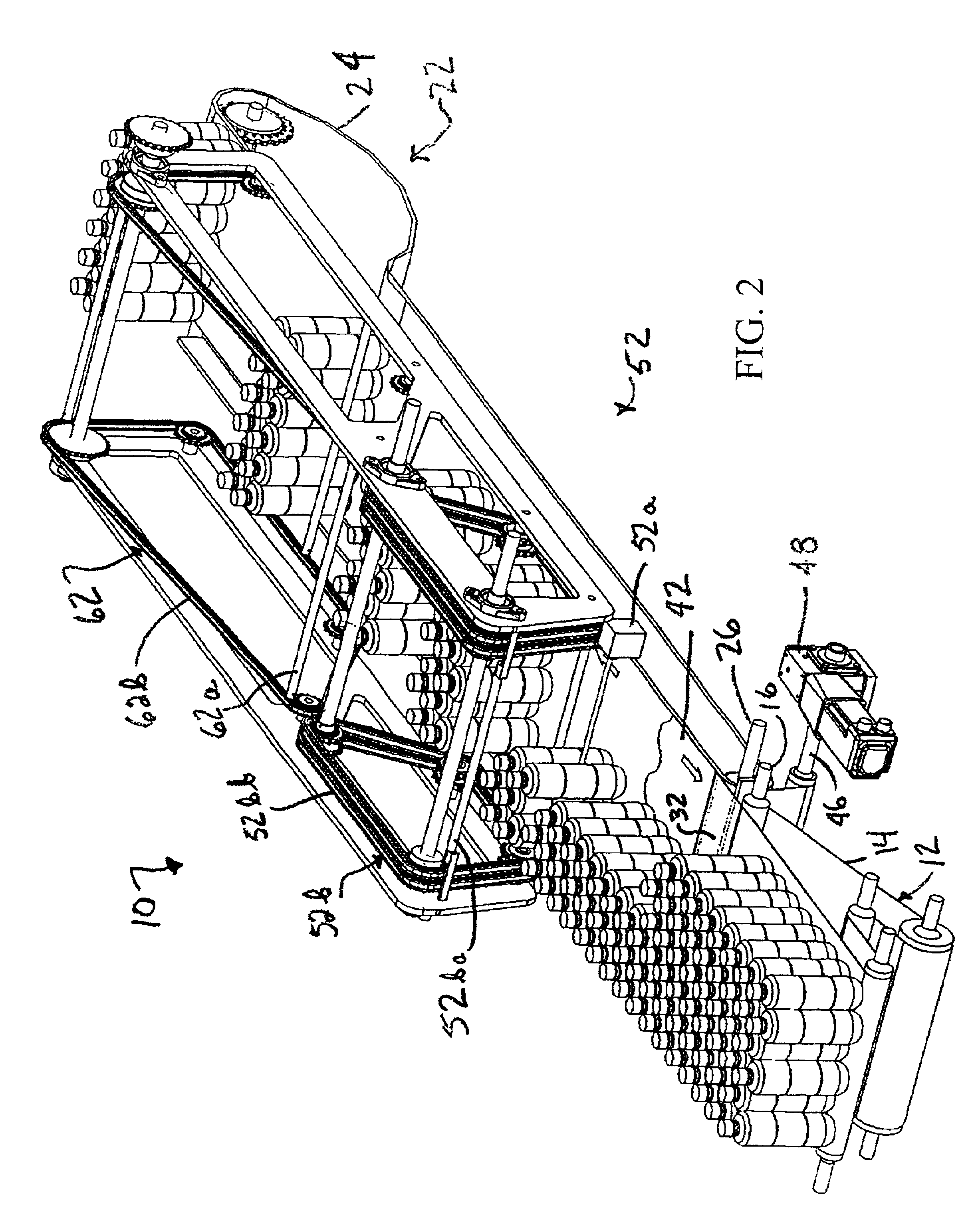 Retractable transfer device metering and product arranging apparatus and methods