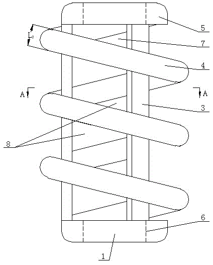 Tubular spiral space lattice structure steel bar connector and construction method of tubular spiral space lattice structure steel bar connector