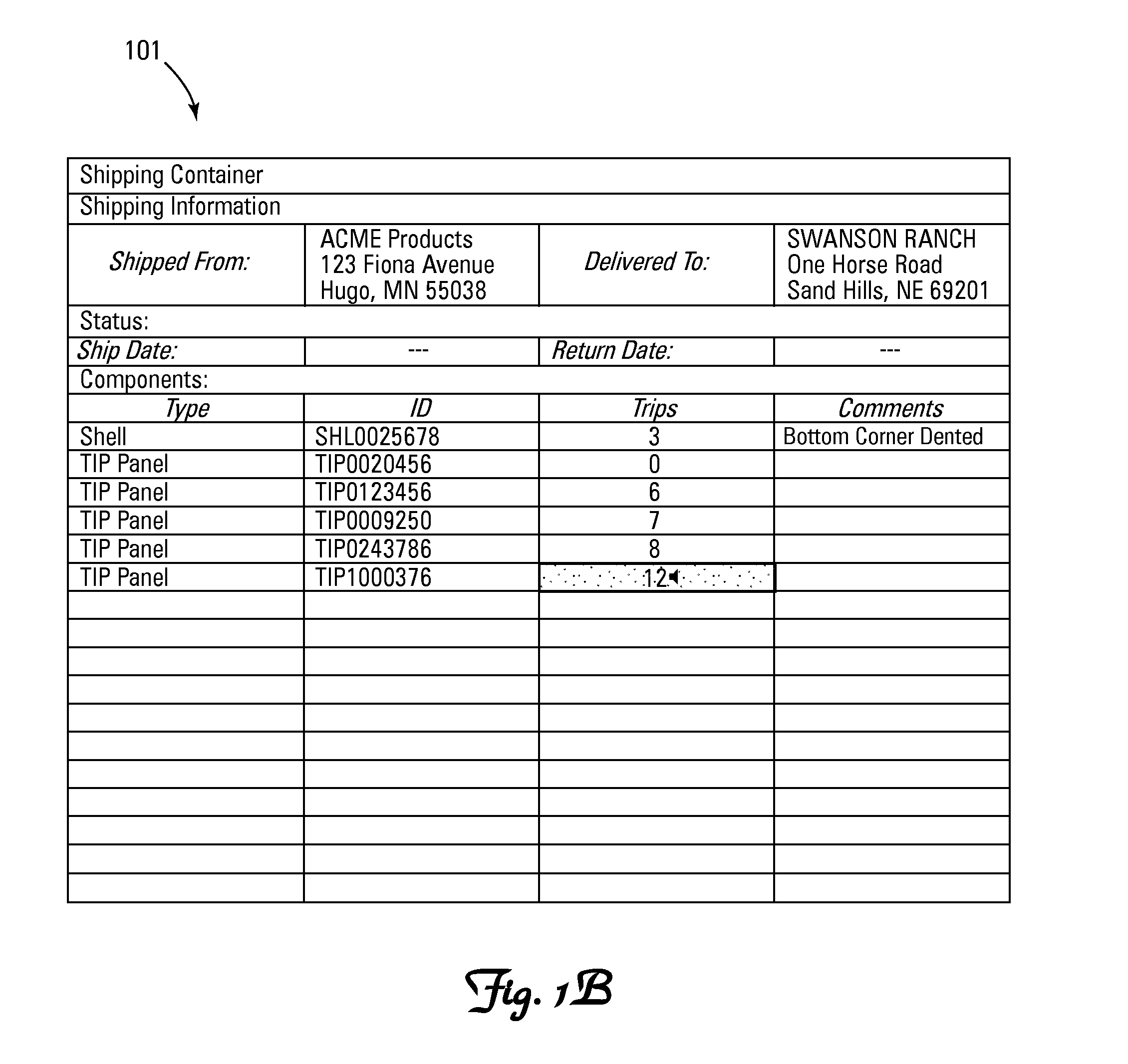 Scheduled component retirement system and method for shipping container components