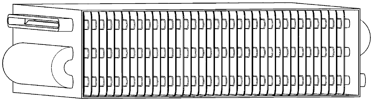 A serpentine channel cross-flow air-to-air heat exchanger structure for aero-engine