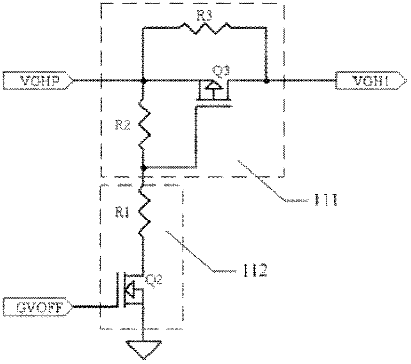 Corner-cutting circuit in LCD (Liquid Crystal Display) driving system