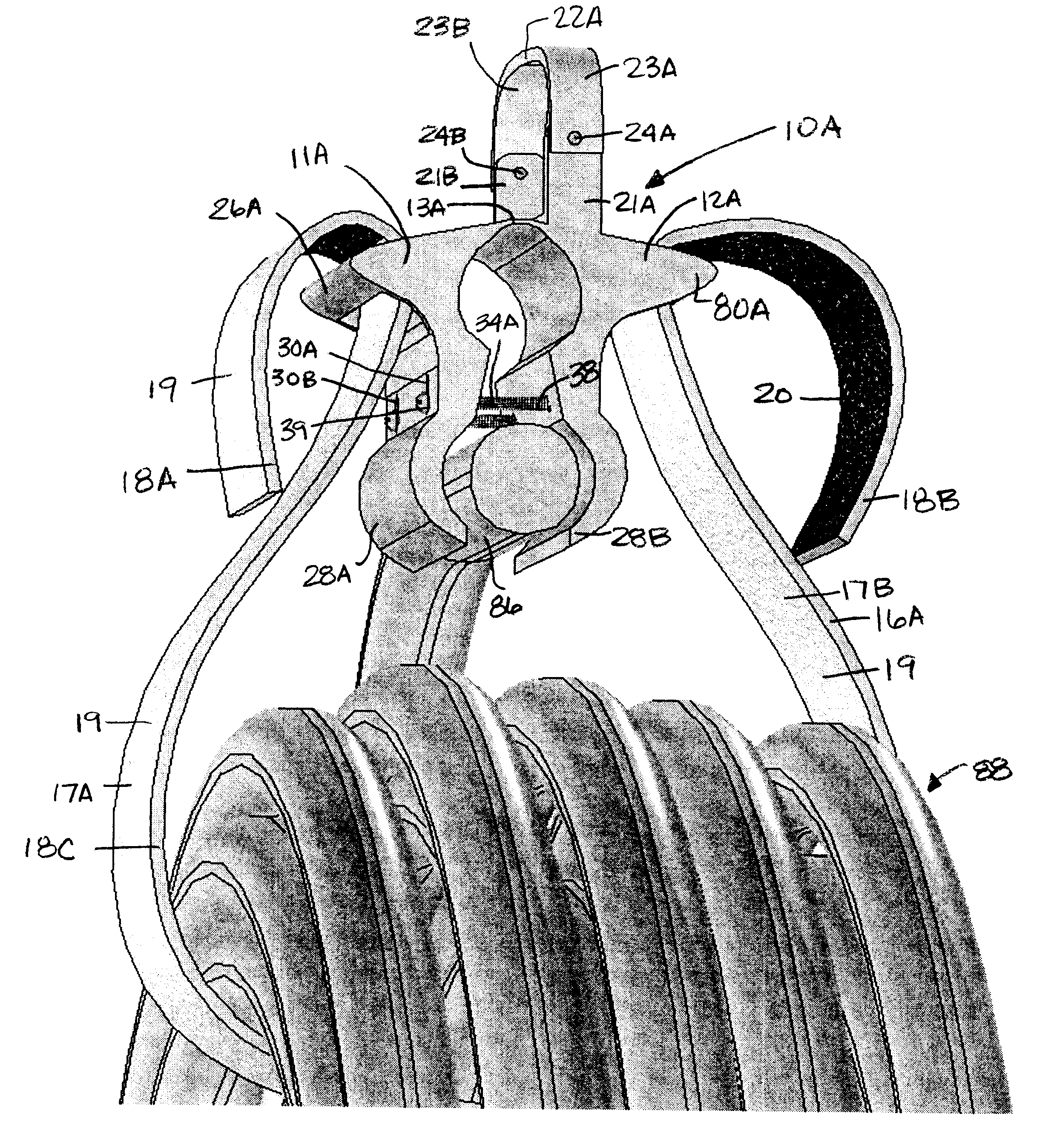 Bundling device for a length of line type material