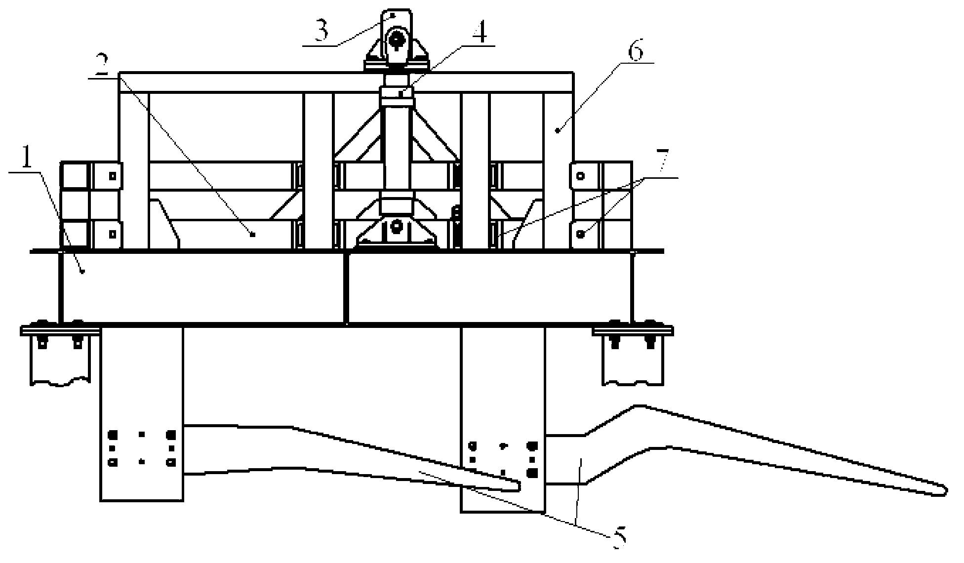 Opening and closing device for steel ladle lid