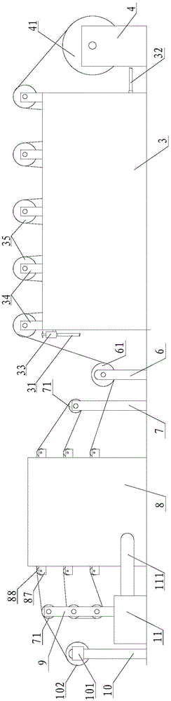 Cloth multi-layer washing and drying integrated equipment