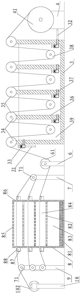 Cloth multi-layer washing and drying integrated equipment