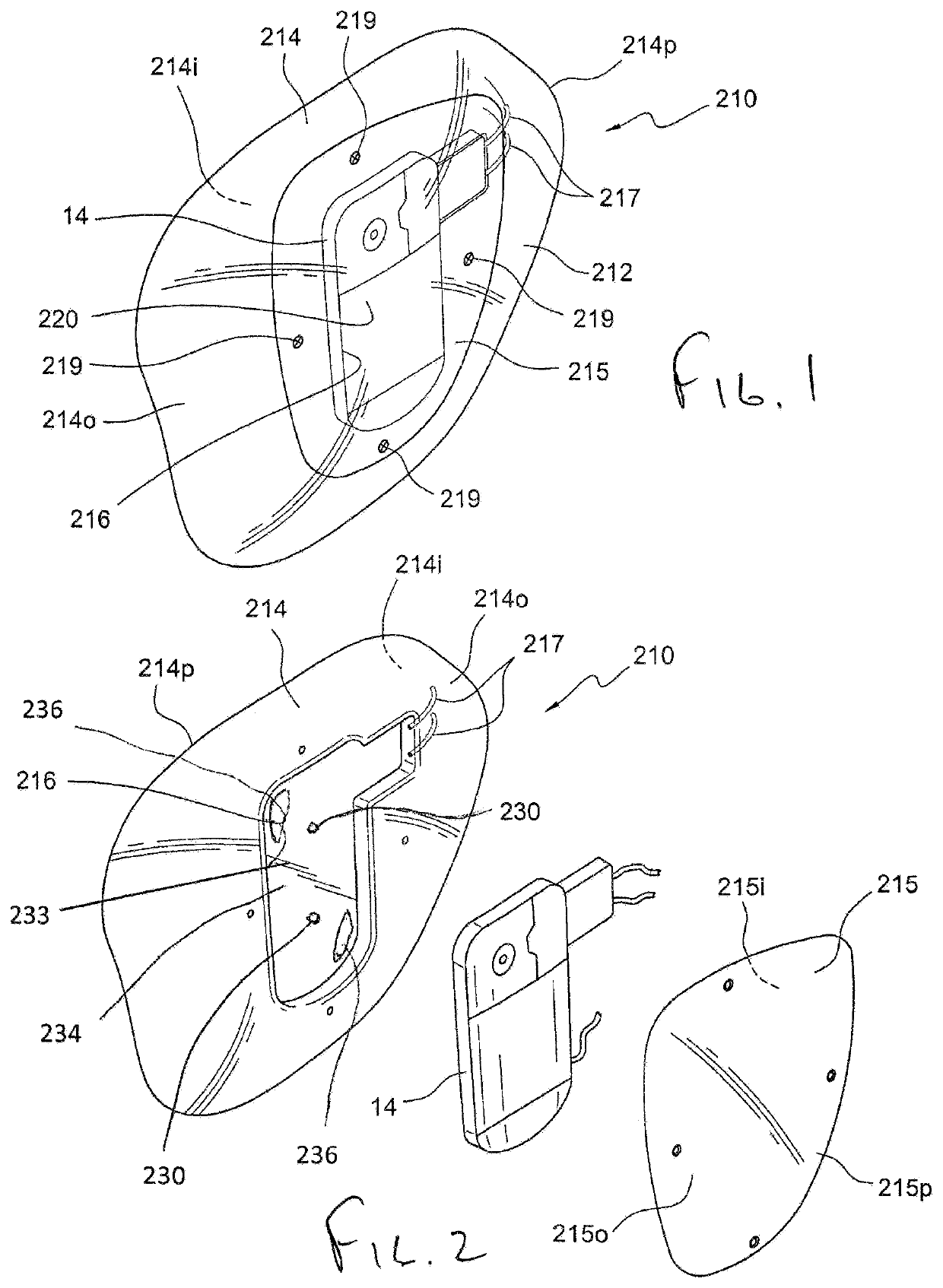 Low-profile intercranial device with enhancing grounding to ensure proper impedance measurements