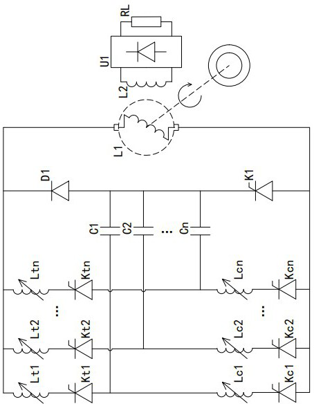 Excitation circuit of separately excited hollow pulse generator capable of recovering residual excitation energy