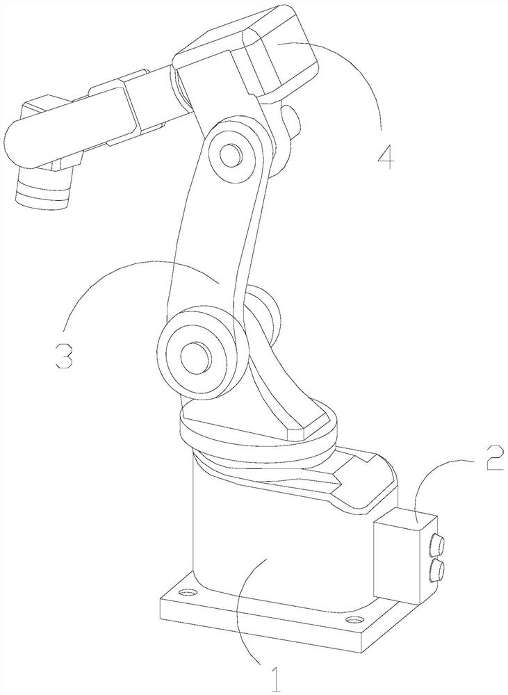 Hardware paint spraying and drying robot