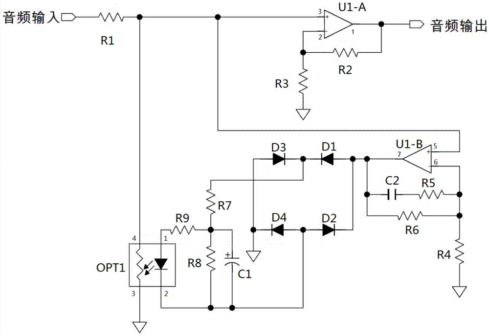 Audio amplitude limiting circuit