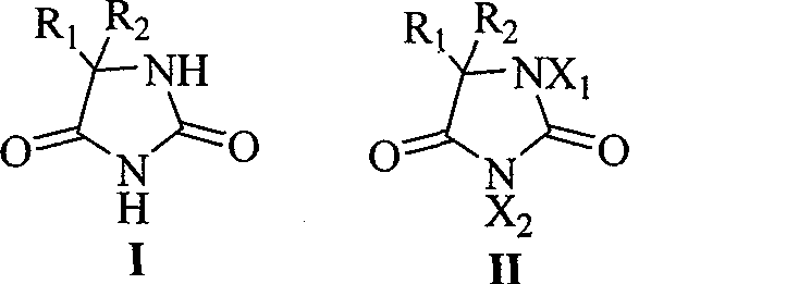 Electrochemical synthesis method for preparing halogenated hydantoin