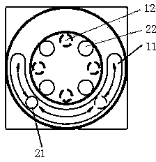 Urine meter rotate-fixing mechanism