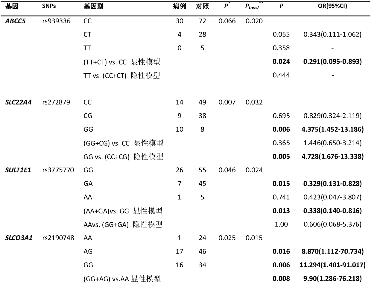 Drug transport protein gene polymorphism site related to antituberculosis drug liver injury generation, and applications thereof