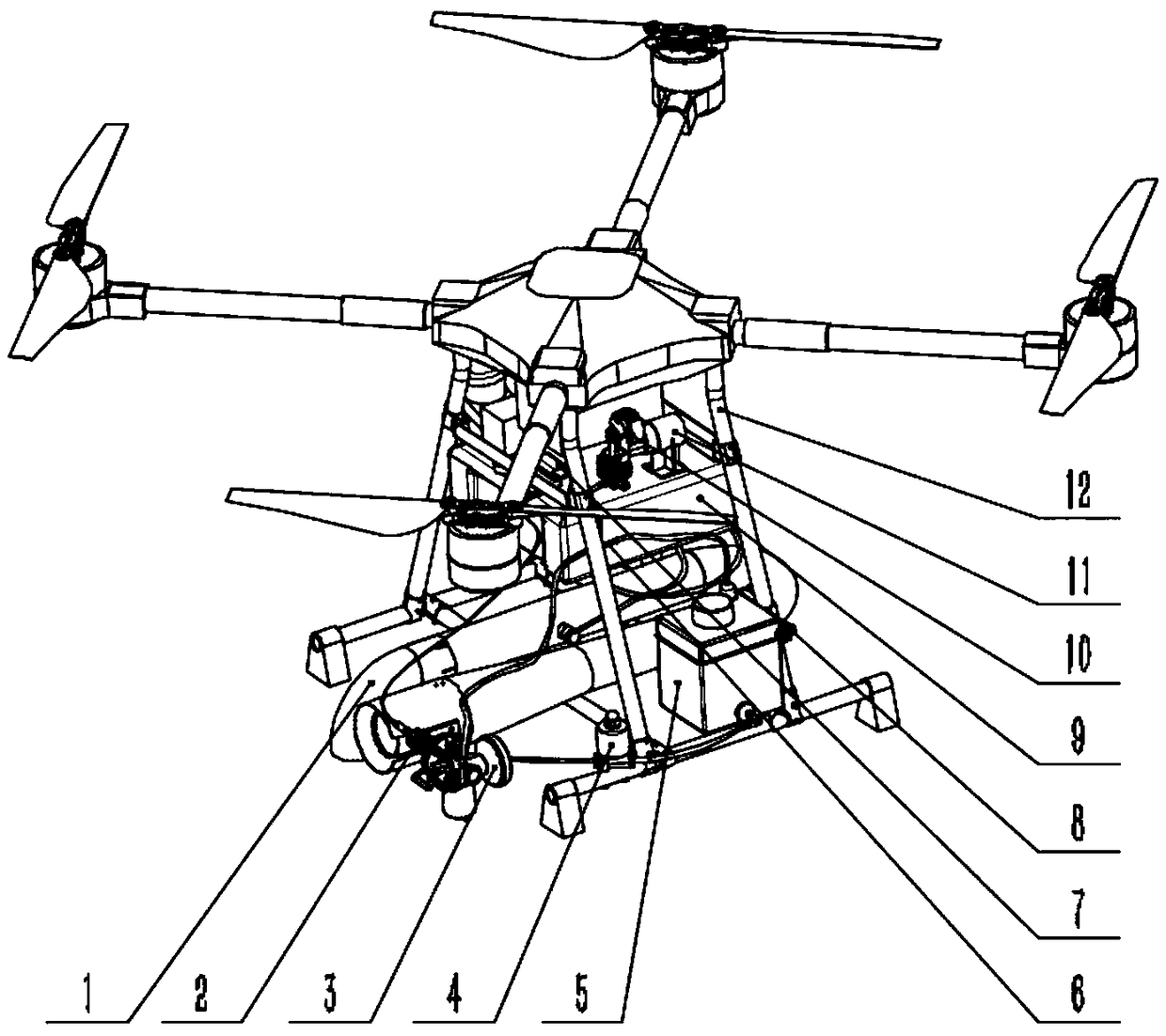 Pulsating combustion smoke jet device carried by unmanned aerial vehicle