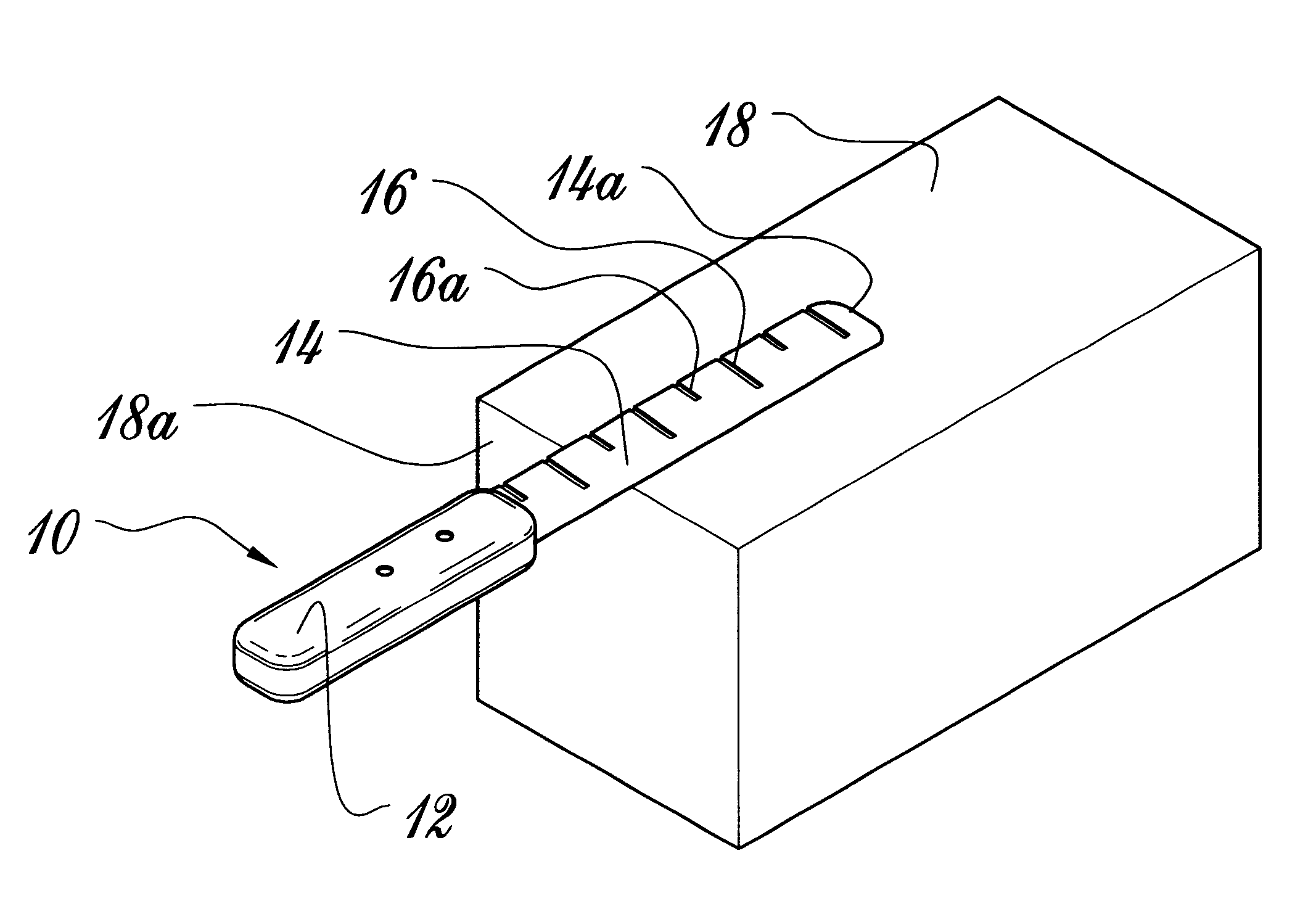 Graduated food-cutting knife and method of use thereof