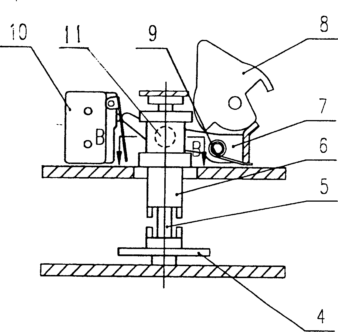 Hand and electric clutch unit for change-over switch