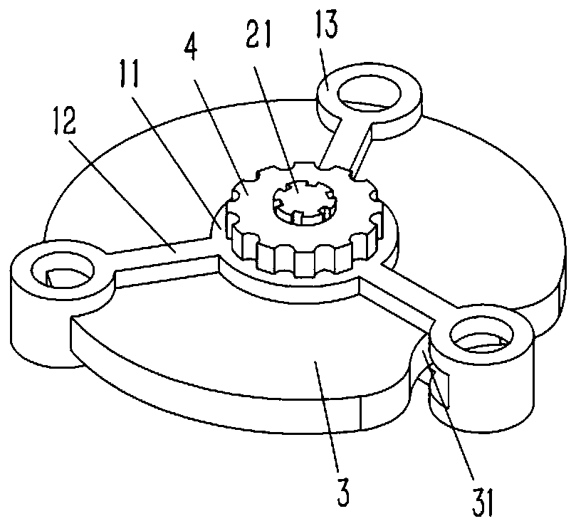 Distributing device for infusion tube on infusion set