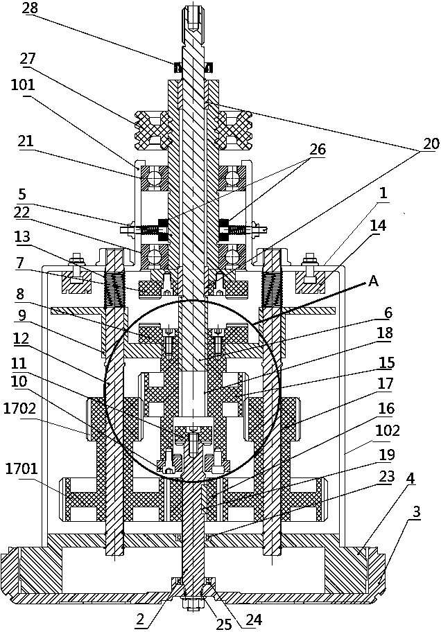 Integral motor of novel clutch transmission mechanism