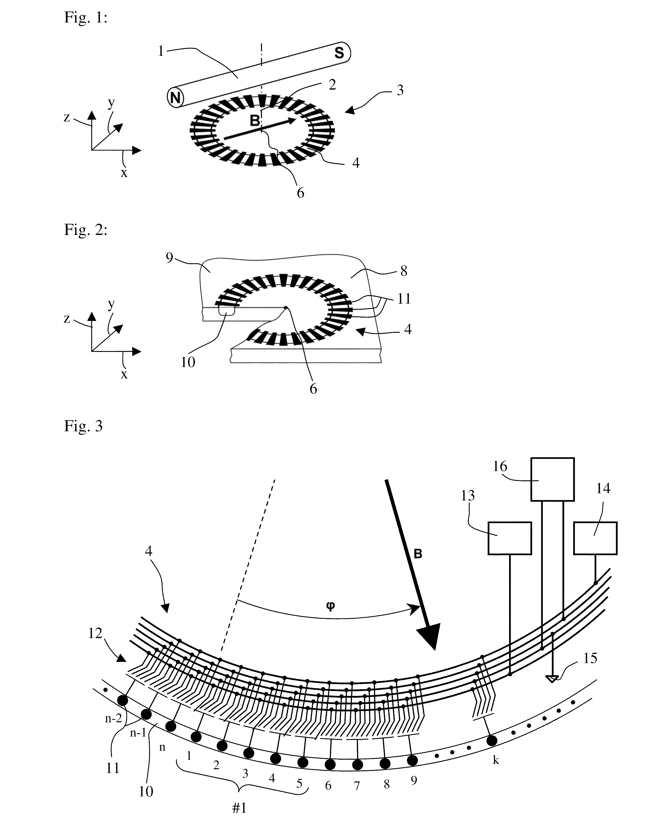 Magnetic Field Sensor For Measuring A Direction Of A Magnetic Field In A Plane