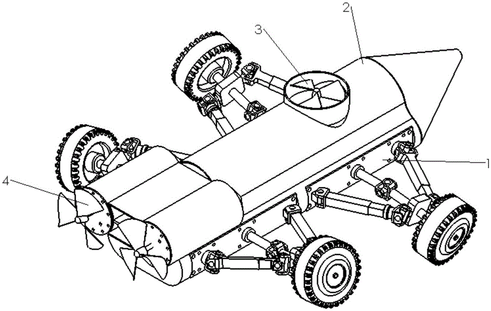 Wheel-leg composite parallel leg mechanism and underwater robot