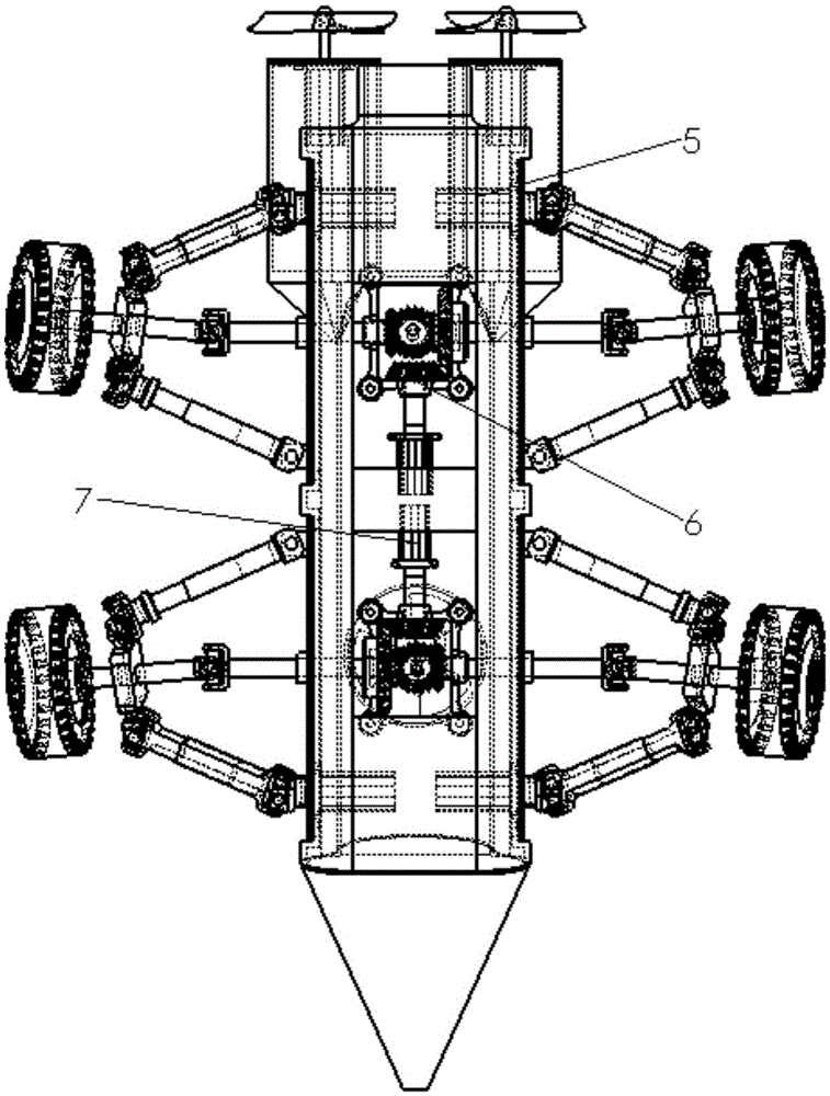 Wheel-leg composite parallel leg mechanism and underwater robot