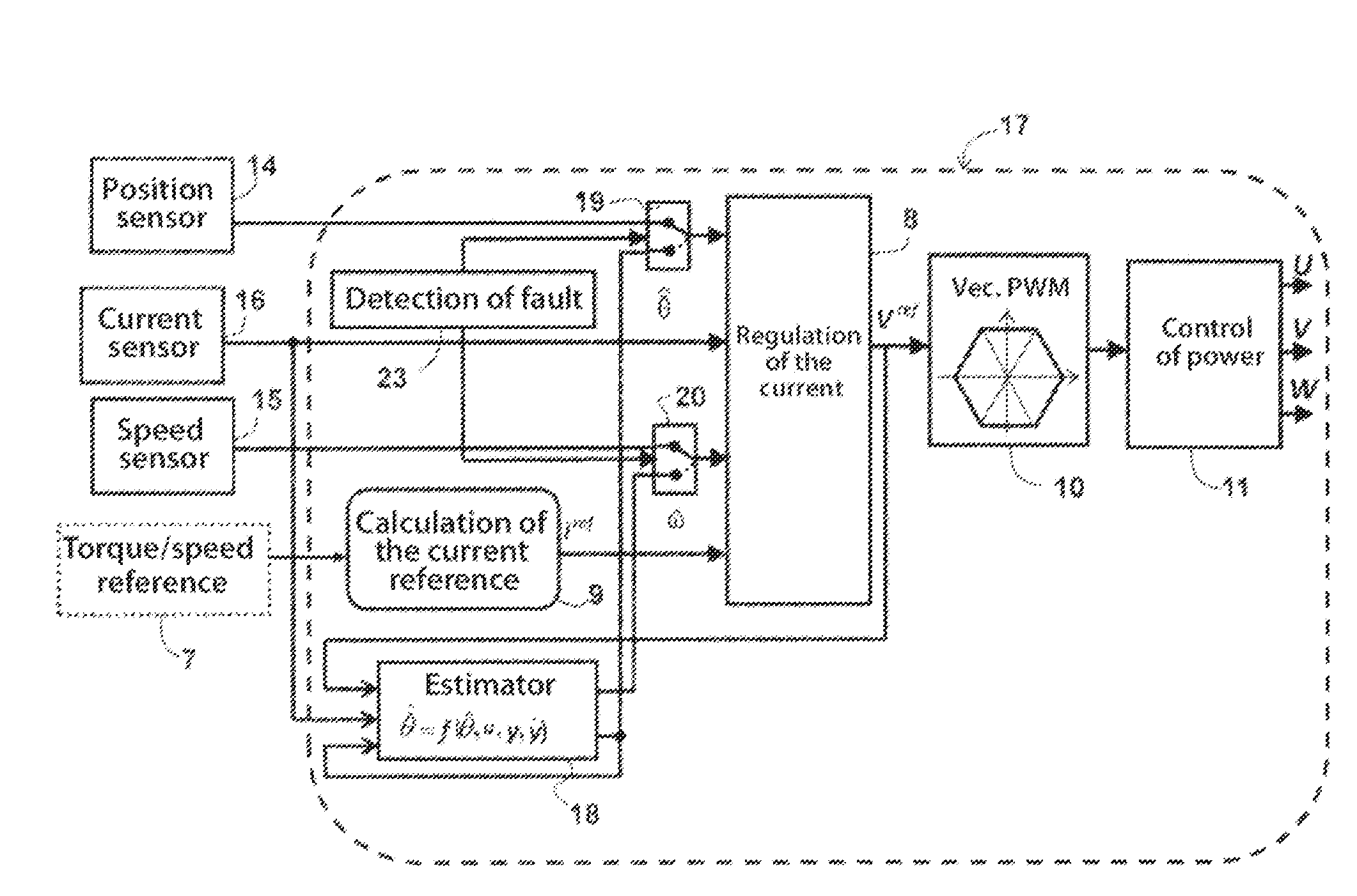 Method for estimating the angular position of the rotor of a polyphase rotary electrical machine, and application to the control of a polyphase inverter for such a machine