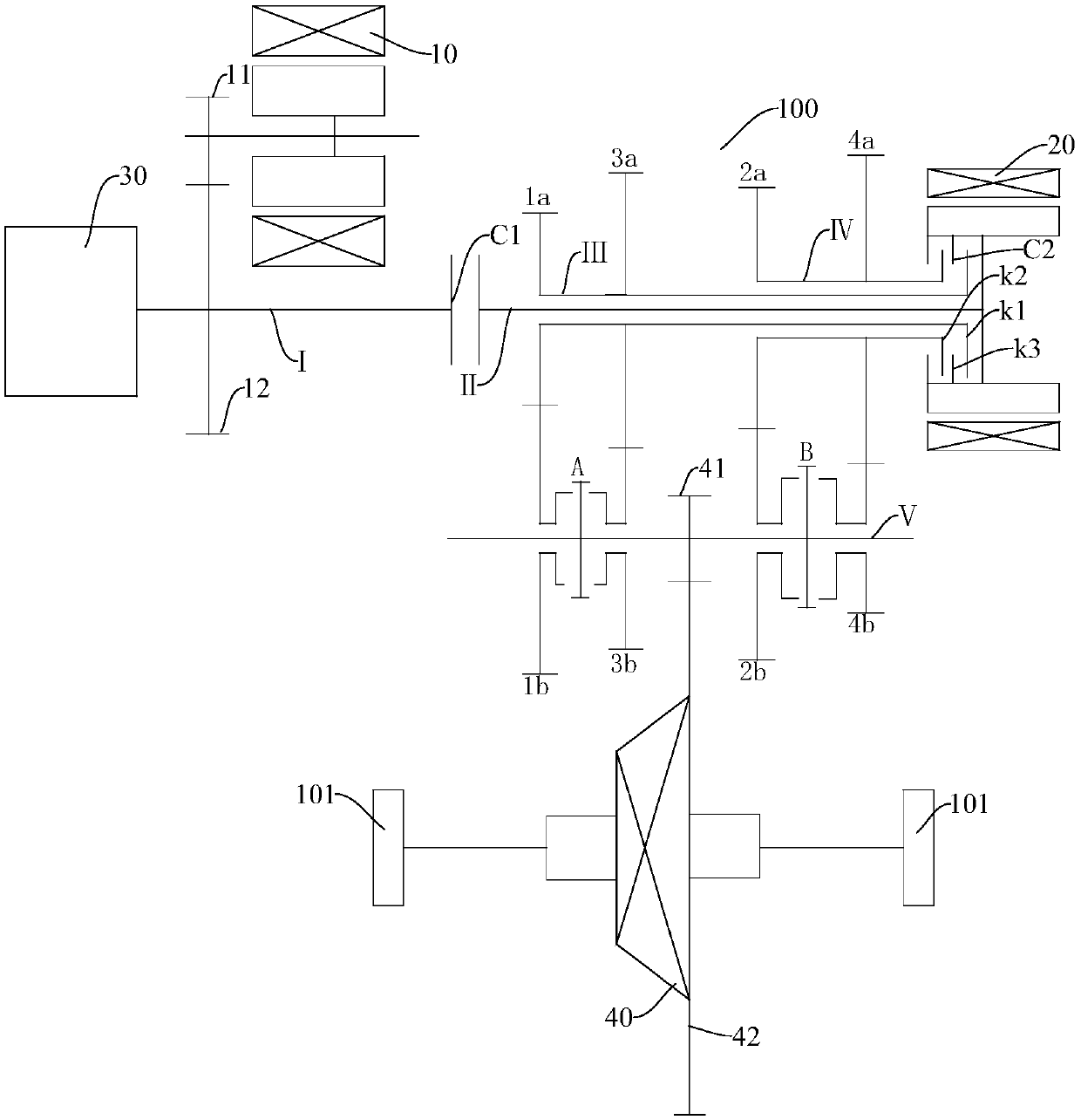 Power driving system and vehicle