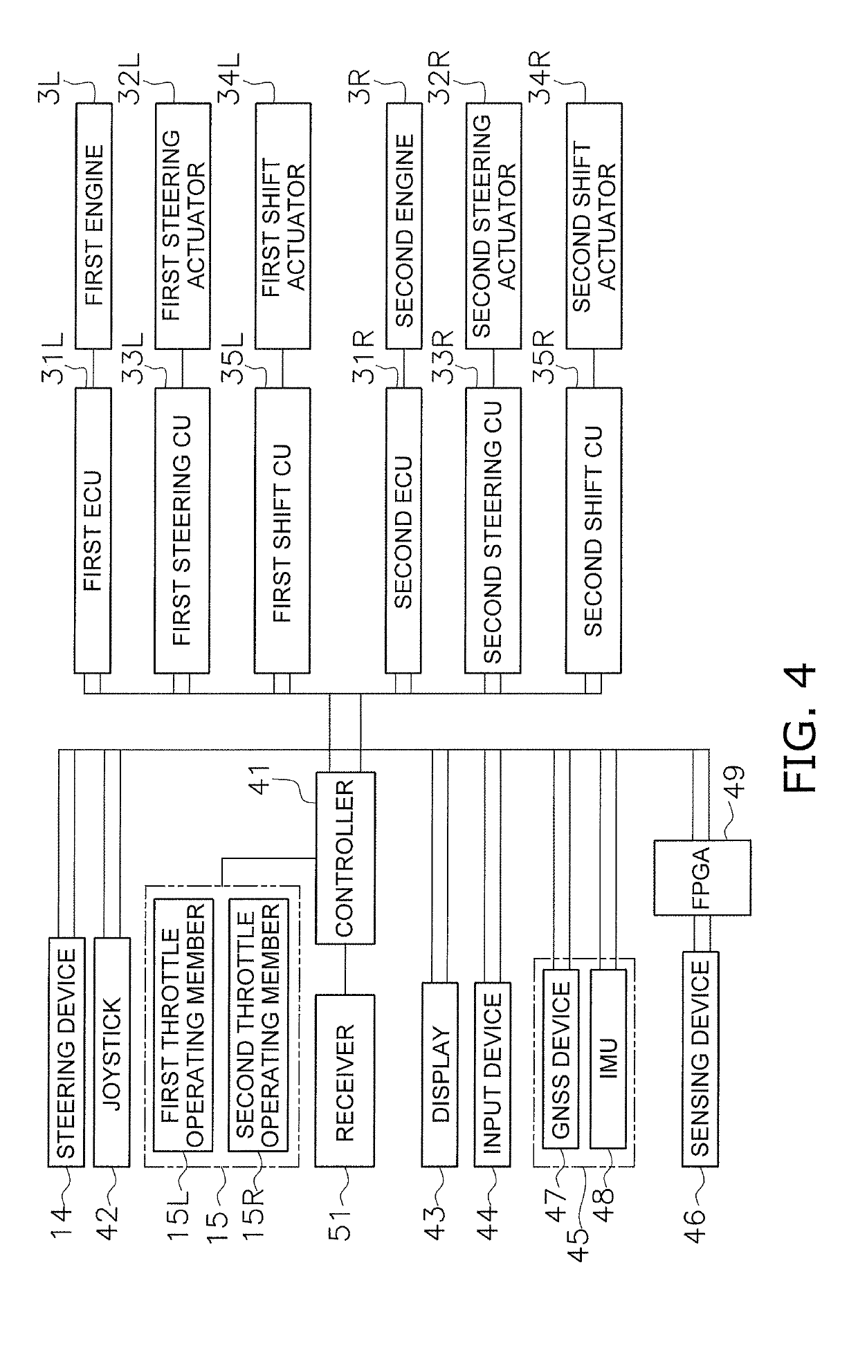 Boat and control method for same